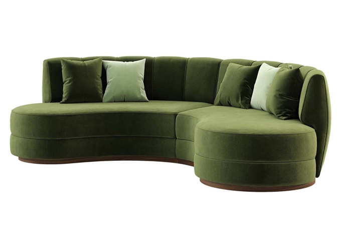 音樂（lè）酒吧時尚輕奢弧形沙發