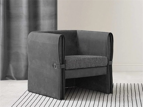 酒店會所客房意式簡約輕奢皮質沙（shā）發