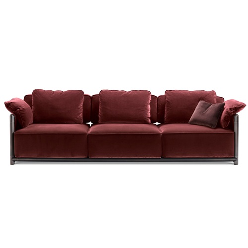 高級會所不（bú）鏽鋼羽絨沙發（fā）棉麻科技布沙發