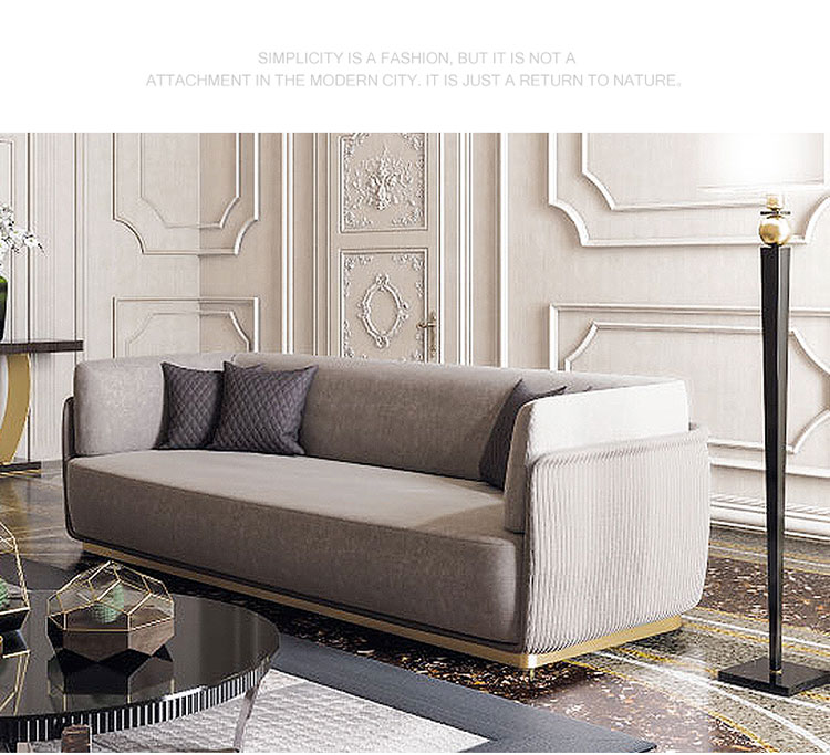 高檔會所客廳不鏽鋼輕奢創意沙發（fā）