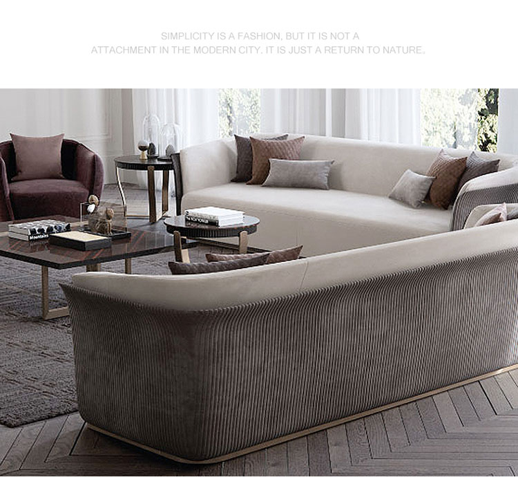 高（gāo）檔會所客廳不鏽鋼輕奢創意沙發