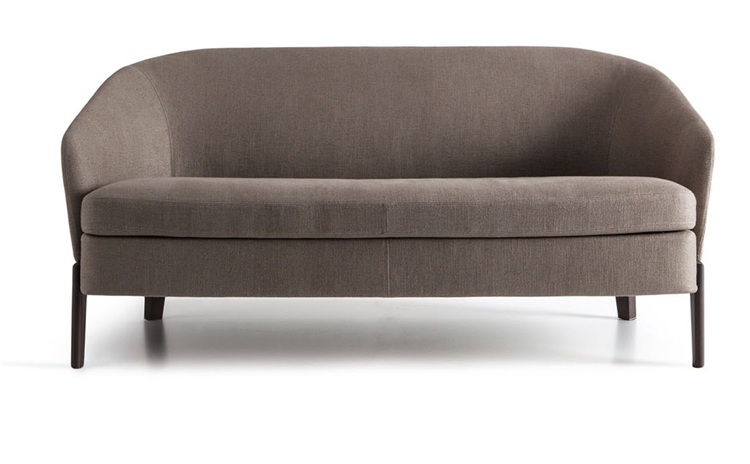 休閑會所意式不鏽鋼棉麻布藝軟包沙發