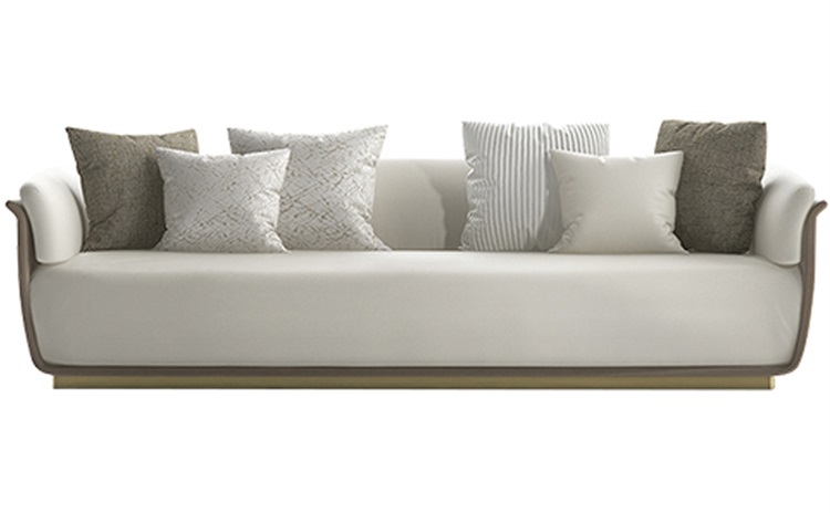 休閑會所客廳現（xiàn）代簡約意式皮藝沙發