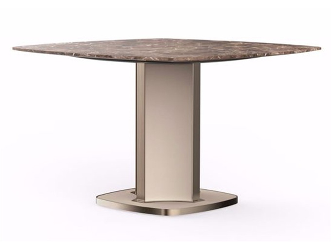 高級會所（suǒ）現代時尚不鏽鋼大理石桌（zhuō）子