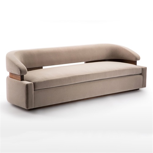 別墅豪宅（zhái）會所絨皮靠背鏤空沙發