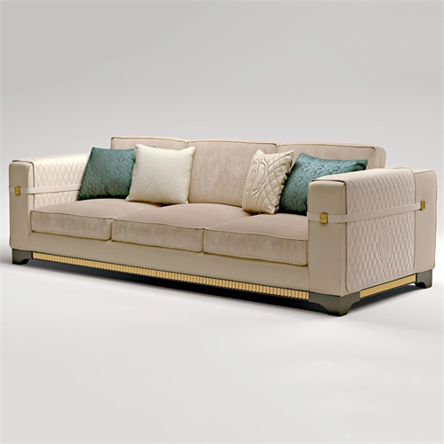 高級會（huì）所（suǒ）輕奢皮革大軟包（bāo）沙發（fā）