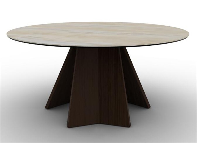 高檔（dàng）會所大理石實木時尚桌子家具