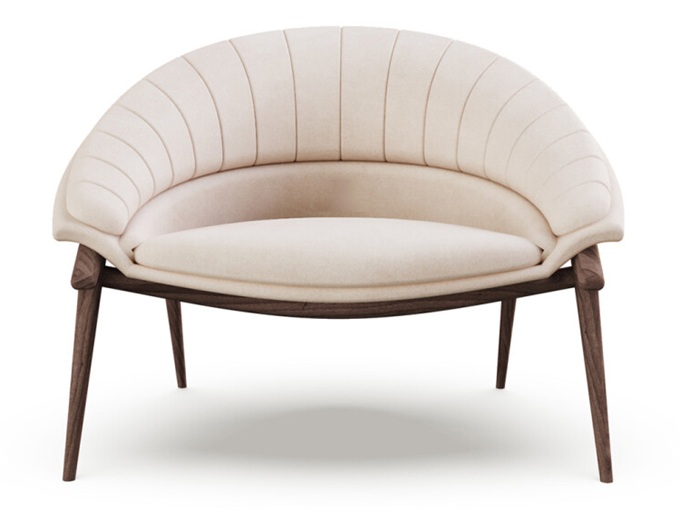 高（gāo）檔會所北歐優質實木休閑（xián）靠背椅子