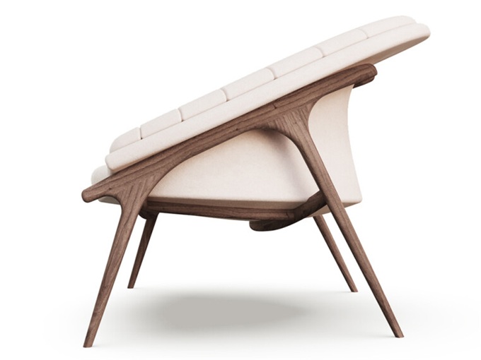 高檔（dàng）會所北歐優質實木休閑靠背（bèi）椅子