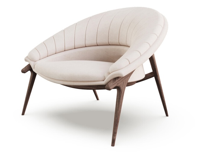 高檔會所北歐優質（zhì）實木休閑（xián）靠背椅（yǐ）子