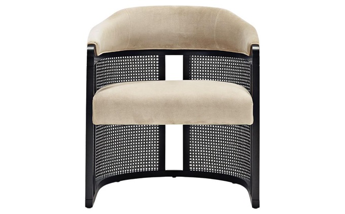 高端會（huì）所別墅實木休閑軟包藤椅