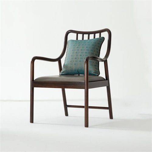 高級會所家具新中式實木扶手椅（yǐ）子