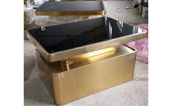 酒吧創意桌子_ktv會所不鏽鋼鋼化玻璃茶幾