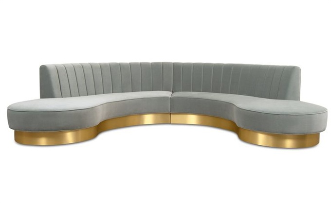 高檔酒吧會所沙發_不鏽鋼軟包（bāo）酒吧（ba）沙發