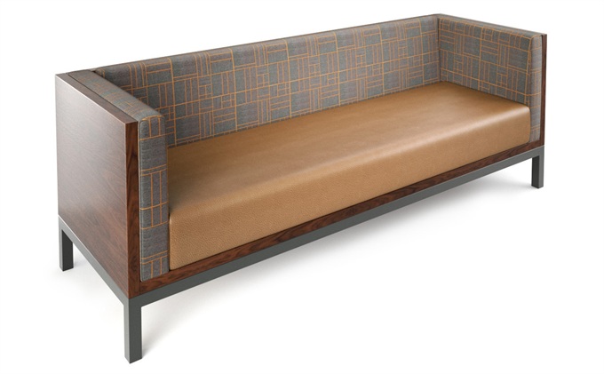 民謠酒吧美式（shì）休閑鐵藝實木沙發