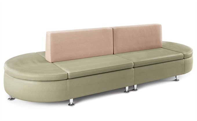 高檔清吧個性皮革雙麵卡（kǎ）座沙發