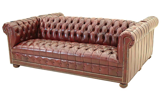 現代（dài）酒吧輕奢皮藝拉扣雙麵沙發