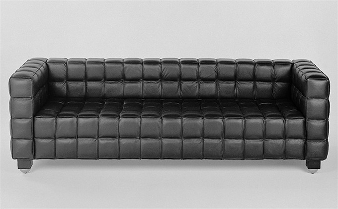 北歐風現（xiàn）代方格pu皮簡約酒吧（ba）沙發