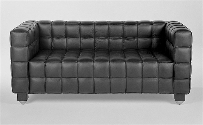 北歐風現（xiàn）代方格pu皮簡約酒吧沙發