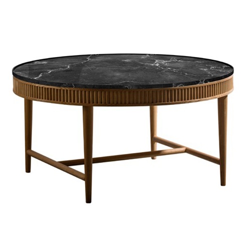 休閑清吧極簡風格大理石（shí）圓形酒吧茶幾