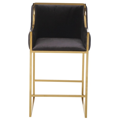 休閑酒（jiǔ）吧簡約不鏽（xiù）鋼高腳靠背（bèi）椅