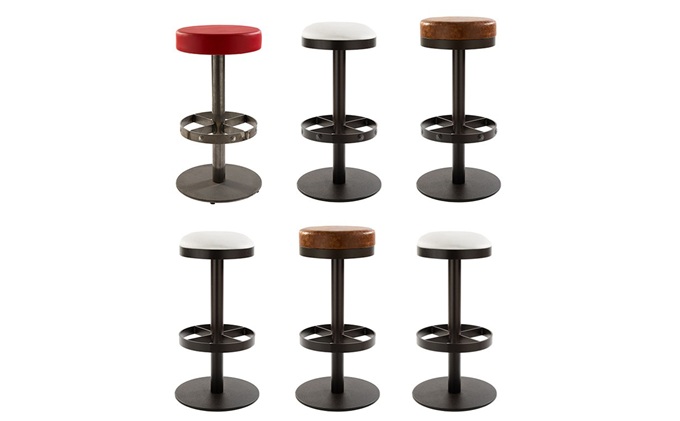 歐式不鏽鋼（gāng）酒吧凳_休閑高（gāo）腿酒吧凳