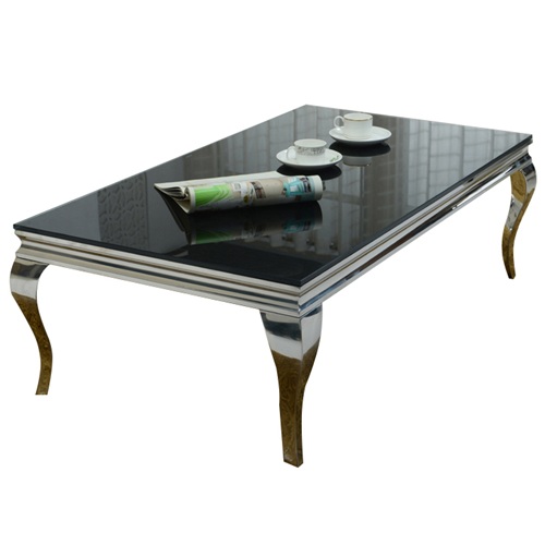 KTV酒吧包廂鋼化玻璃麵不鏽鋼茶幾桌子