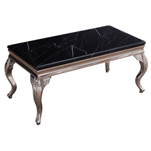 商務ktv歐式大理石台麵不鏽鋼簡約現代茶幾