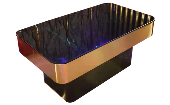 夜店酒吧發光玻璃台不鏽鋼輕奢酒吧專用（yòng）桌