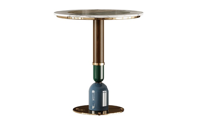 美式風格（gé）ktv酒吧不鏽鋼圓形酒吧桌