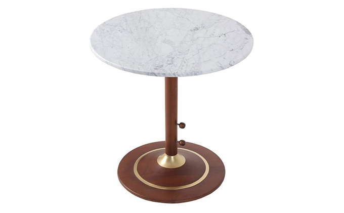 北歐酒吧輕奢大理石圓形酒（jiǔ）吧桌家具