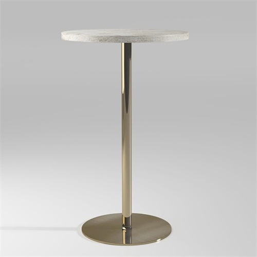 時尚酒吧簡約（yuē）香檳金（jīn）不（bú）鏽鋼酒吧小圓桌