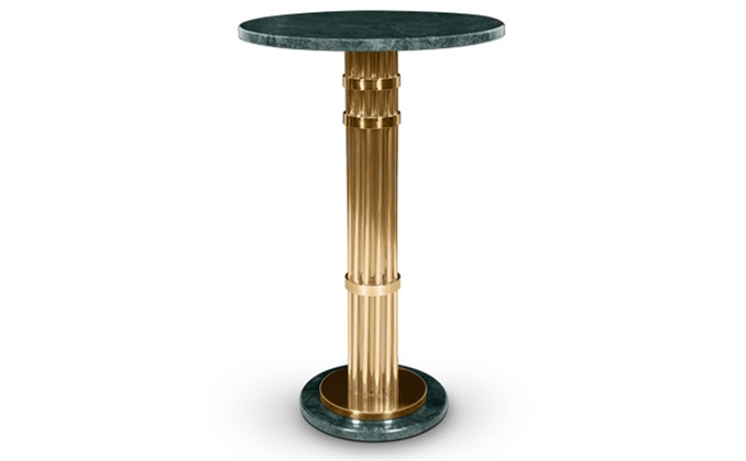 高檔酒吧不鏽鋼大理石圓形（xíng）酒吧桌