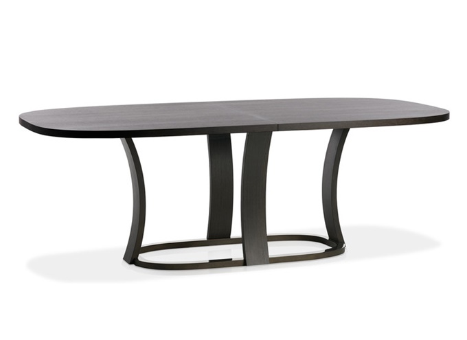 高檔酒吧歐（ōu）式簡約實木橢圓形桌子