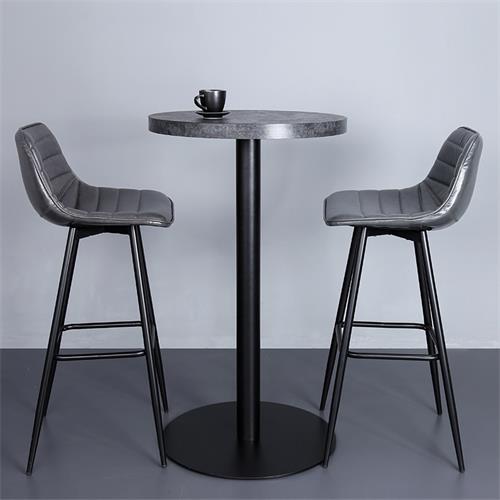 現代風格酒吧（ba）時尚（shàng）大理石高（gāo）吧台吧椅家具