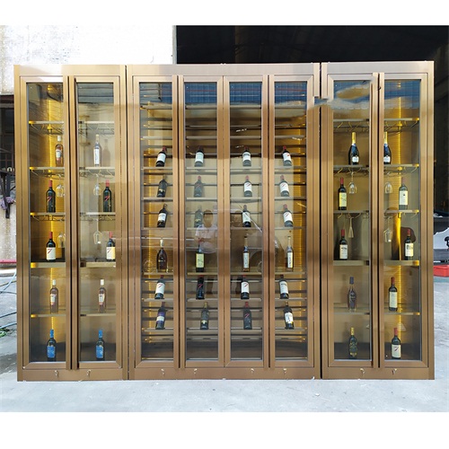 會所酒吧高端定製恒溫不鏽鋼酒櫃_不鏽鋼恒溫酒櫃廠家