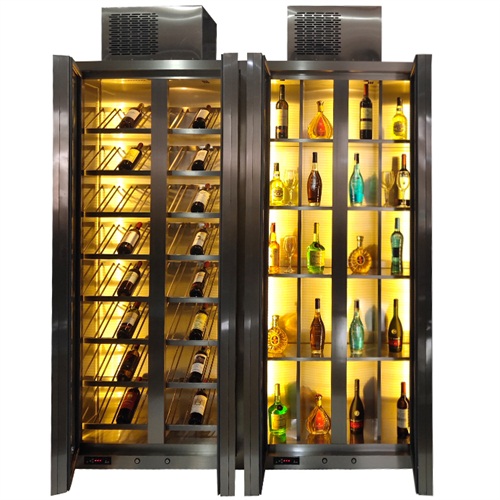 定做北歐常溫不（bú）鏽鋼酒店輕奢紅酒（jiǔ）櫃_不鏽鋼酒櫃廠家定製