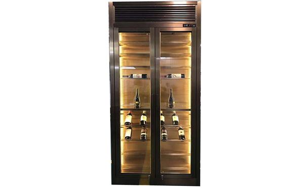 玫（méi）瑰金（jīn）現代不鏽鋼（gāng）恒溫酒櫃 