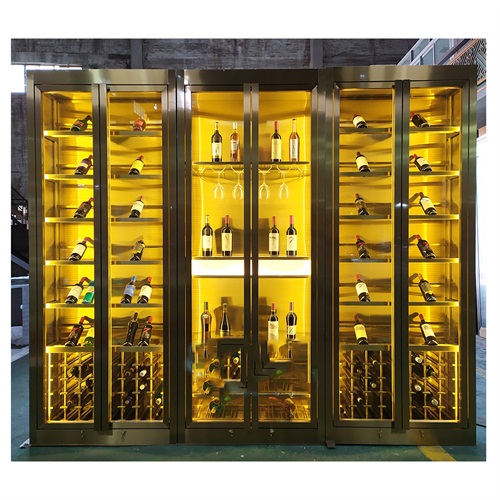 北歐輕奢常溫不鏽鋼金屬（shǔ）紅酒櫃_不鏽鋼酒窖定製