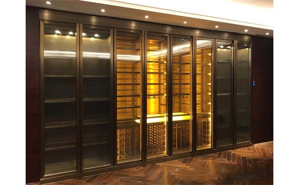 星級（jí）酒店現代時（shí）尚鈦金不鏽鋼酒櫃（guì）_KTV不鏽鋼酒櫃酒窖