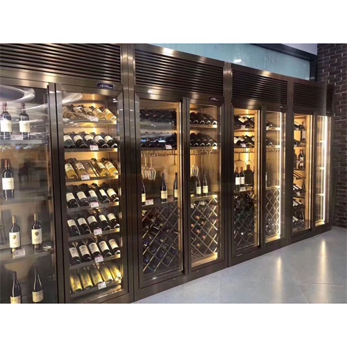 定製香檳（bīn）金不鏽鋼（gāng）常溫酒（jiǔ）櫃_不鏽鋼恒溫酒櫃定製廠（chǎng）家（jiā）