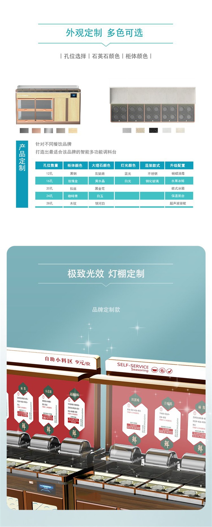 自助烤肉店智（zhì）能冷藏自選調料台