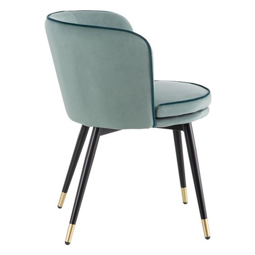 咖啡店現代北歐絨皮（pí）實木靠背椅（yǐ）