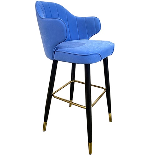 咖啡店吧台高腳椅_輕奢不鏽鋼吧椅