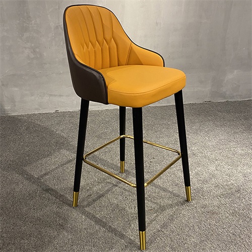 咖啡廳現代輕奢（shē）不鏽鋼吧椅