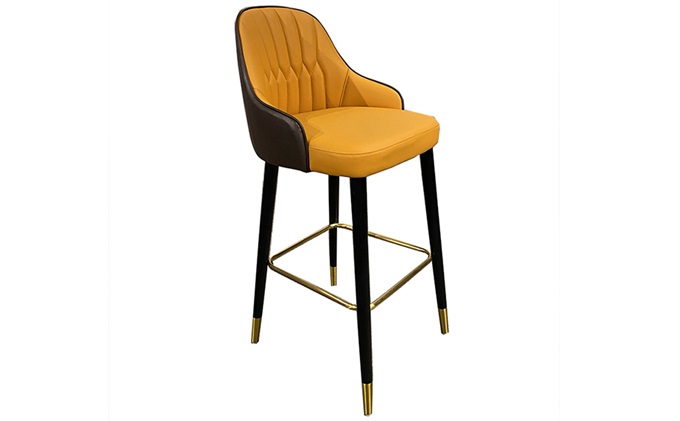 咖啡廳現代輕奢不鏽鋼吧椅（yǐ）