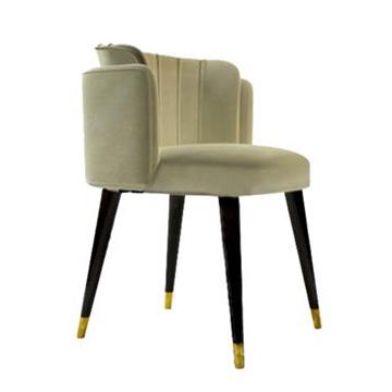 新中式實木布藝店咖啡廳餐椅（yǐ）