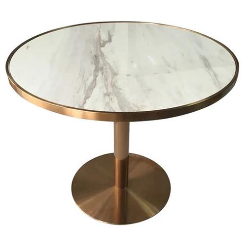 輕奢洽（qià）談現代簡約大理石（shí）餐桌_圓形咖啡桌椅