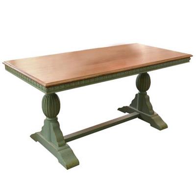 咖啡廳全實（shí）木餐桌（zhuō） 歐式田園地中海咖（kā）啡桌子