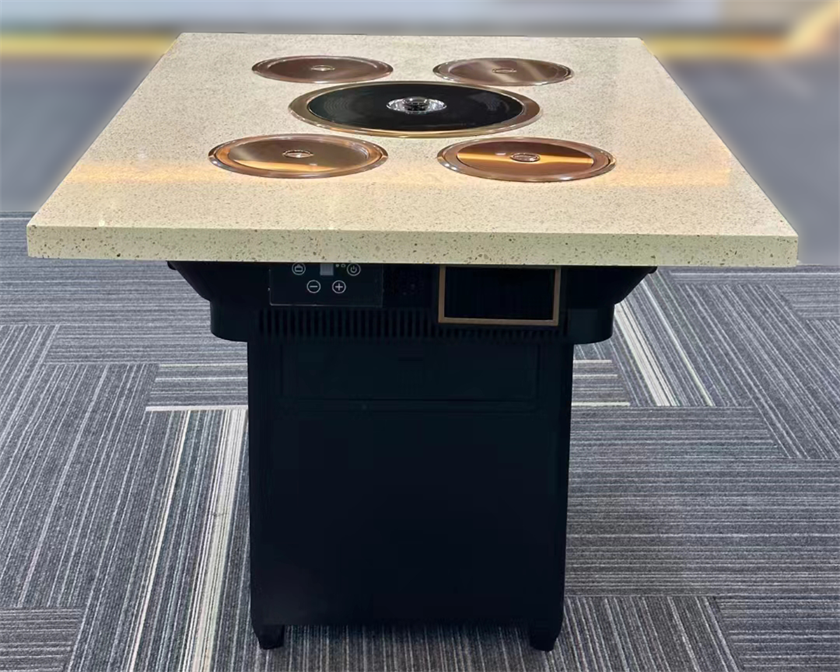 自助火鍋（guō）烤肉店大理石無煙火鍋烤肉一體桌